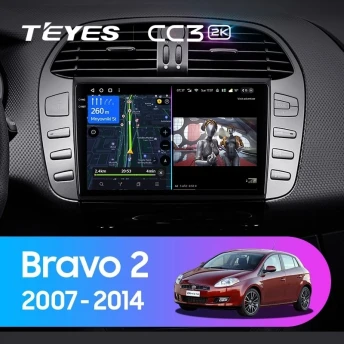 Штатная магнитола Teyes CC3 2K 6/128 Fiat Bravo 198 (2007-2014)