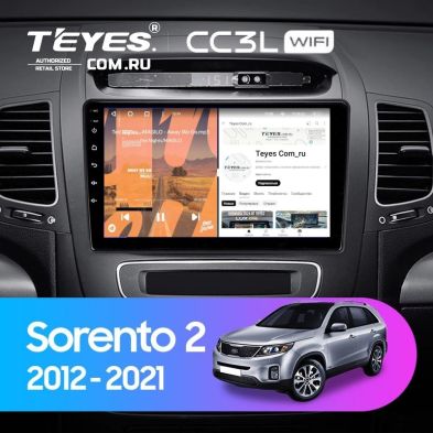 Штатная магнитола Teyes CC3L WiFi 2/32 Kia Sorento 2 II XM (2012-2021) F2