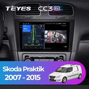 Штатная магнитола Teyes CC3 2K 4/64 Skoda Praktik (2007-2015)