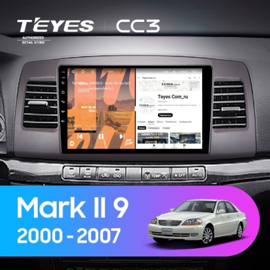 Штатная магнитола Teyes CC3 4/32 Toyota Mark II 9 X110 (2000-2007) F2