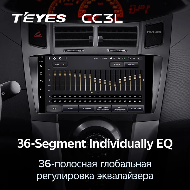 Штатная магнитола Teyes CC3L 4/64 Toyota Yaris 2 XP90 (2005-2012) F2