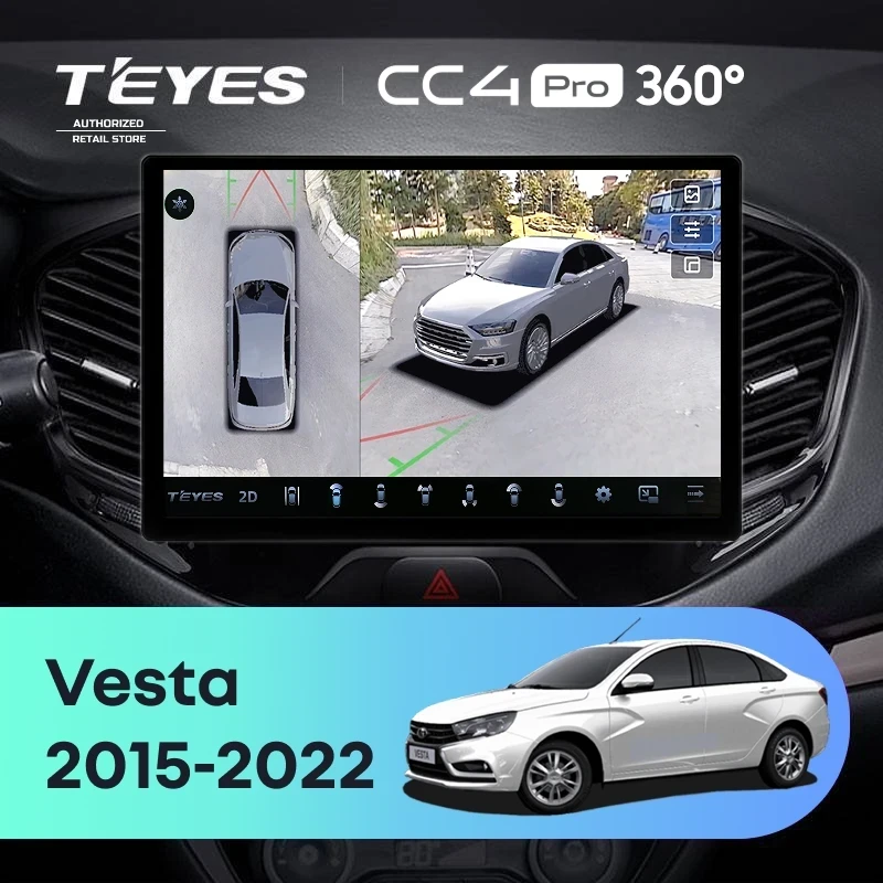 Штатная магнитола Teyes CC4 Pro 360 12/256 Lada Vesta Cross Sport (2015-2022) F1 (13")