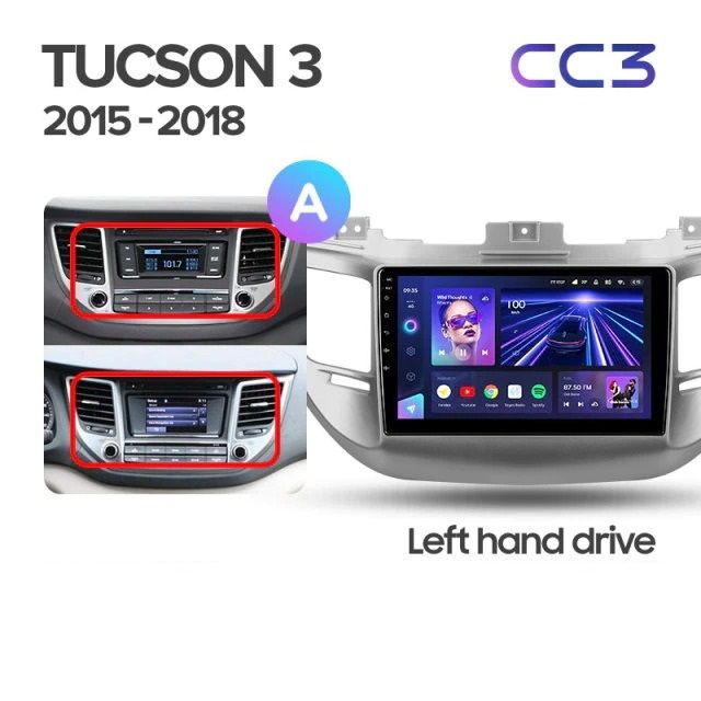 Штатная магнитола Teyes CC3 4/32 Hyundai Tucson 3 (2015-2018) Тип-B