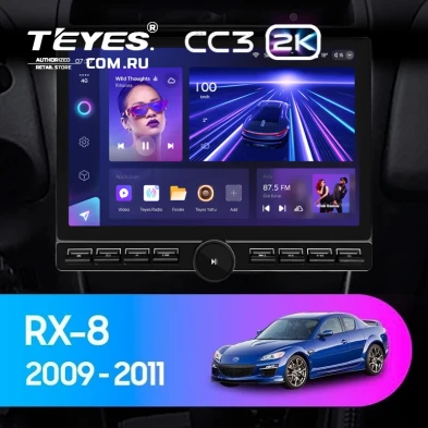 Штатная магнитола Teyes CC3 2K 6/128 Mazda RX-8 SE (2009-2011) (13" с кнопками)