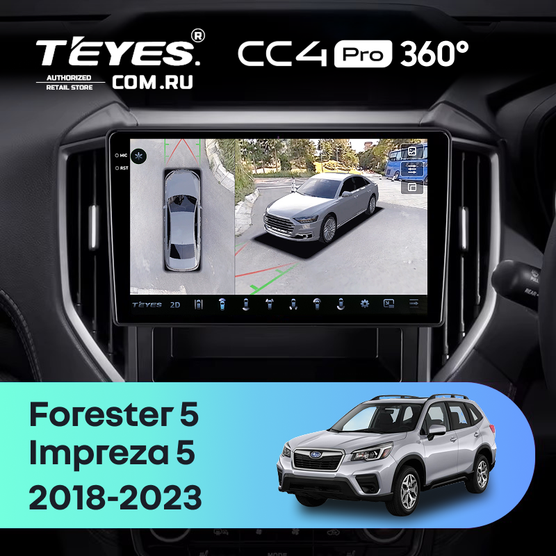 Штатная магнитола Teyes CC4 Pro 360 8/128 Subaru Forester 5 (2018-2023)