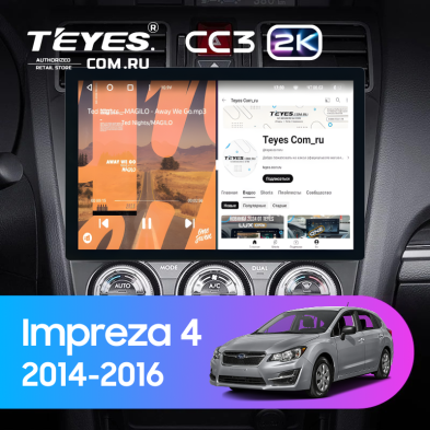 Штатная магнитола Teyes CC3 2K 4/32 Subaru Impreza 4 (2014-2016) (11&quot;)