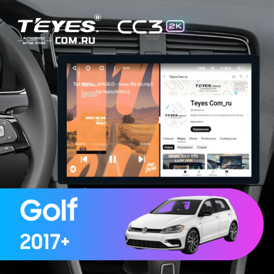 Штатная магнитола Teyes CC3 2K 360 6/128 Volkswagen Golf 2017+ (13")