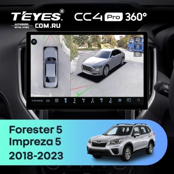 Штатная магнитола Teyes CC4 Pro 360 8/128 Subaru Forester 5 (2018-2023) (13")