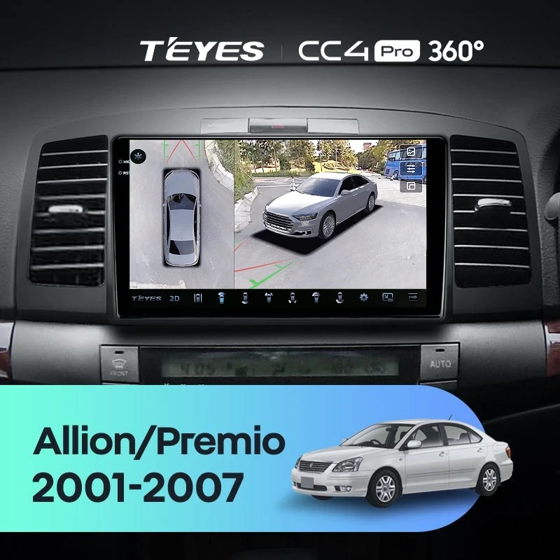 Штатная магнитола Teyes CC4 Pro 360 8/128 Toyota Allion (2001-2007)