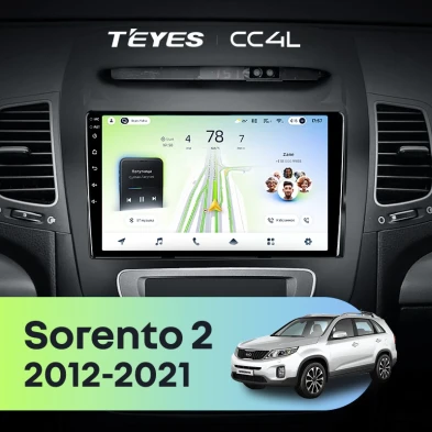 Штатная магнитола Teyes CC4L 6/64 Kia Sorento 2 II XM (2012-2021) F3