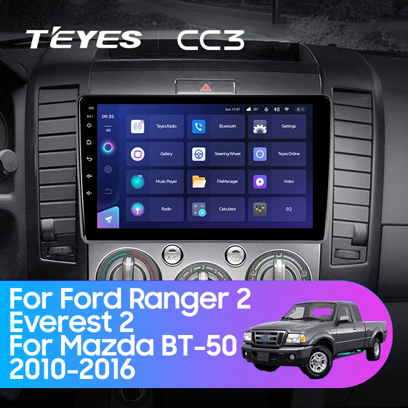 Штатная магнитола Teyes CC3 4/32 Ford Ranger 2 (2006-2011) (0din)