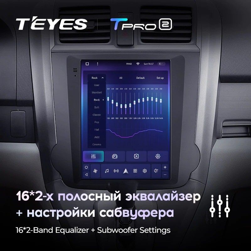 Штатная магнитола Tesla style Teyes TPRO 2 4/32 Honda CR-V 3 RE (2006-2012) Тип-B