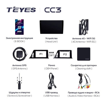 Штатная магнитола Teyes CC3 4/32 Toyota C-HR (2016-2020) F2 Правый руль