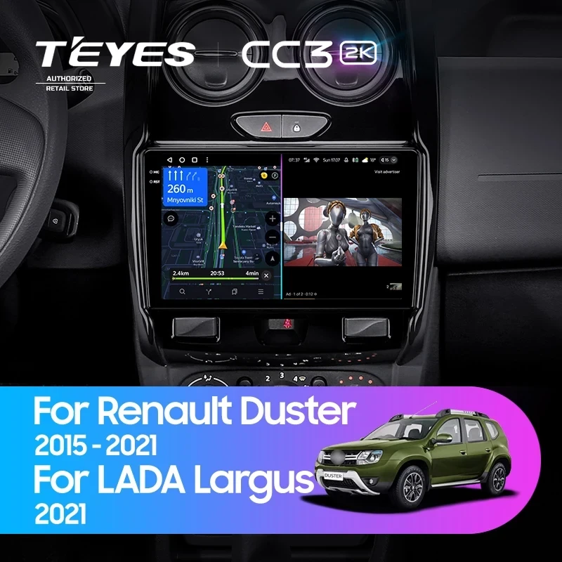 Штатная магнитола Teyes CC3 2K 360 6/128 Lada Largus 2021+ F1