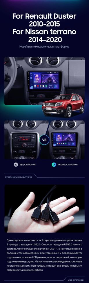 Штатная магнитола Teyes CC3L 4/32 Renault Duster 1 (2010-2015)