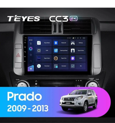 Штатная магнитола Teyes CC3 2K 4/32 Toyota Land Cruiser Prado 150 (2009-2013) F2 Тип-A