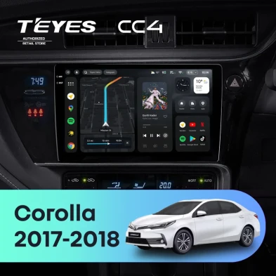 Штатная магнитола Teyes CC4 8/128 Toyota Corolla (2017-2018) Тип-A