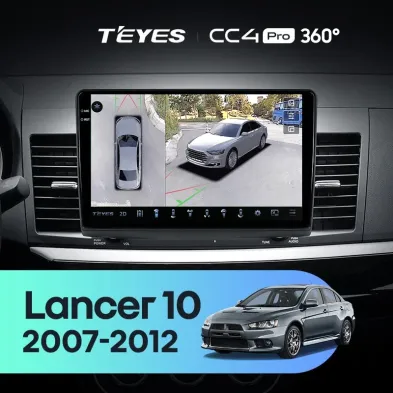 Штатная магнитола Teyes CC4 Pro 360 12/256 Mitsubishi Lancer 10 CY (2007-2012) Тип-A