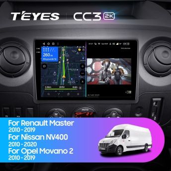 Штатная магнитола Teyes CC3 2K 6/128 Opel Movano 2 (2010-2019) F2