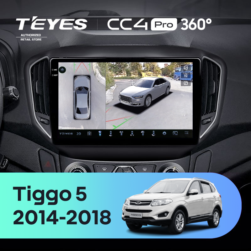 Штатная магнитола Teyes CC4 Pro 360 12/256 Chery Tiggo 5 (2014-2018)