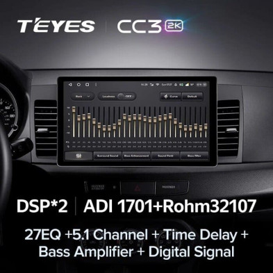 Штатная магнитола Teyes CC3 2K 6/128 Mitsubishi Lancer 10 CY (2007-2012) Тип-A (13")