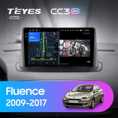 Штатная магнитола Teyes CC3 2K 4/32 Renault Fluence (2009-2017)
