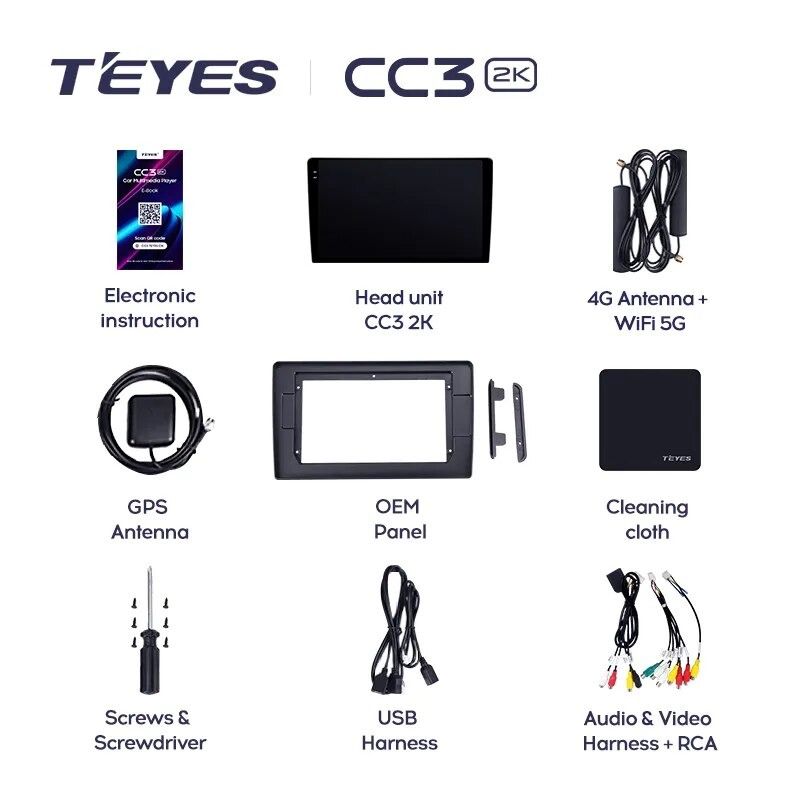 Штатная магнитола Teyes CC3 2K 360 6/128 Toyota Coaster (2013-2015)