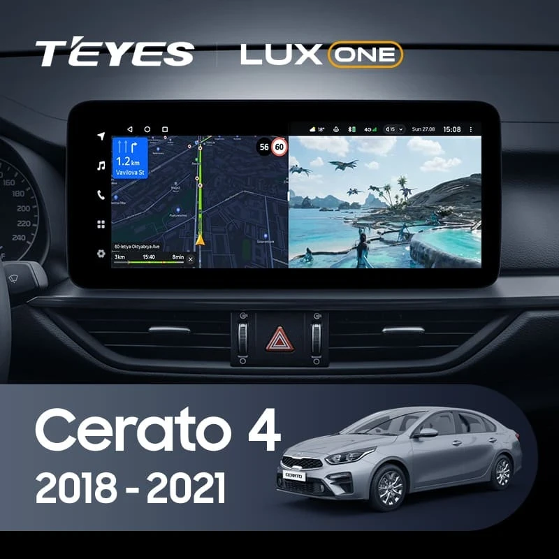 Штатная магнитола Teyes LUX ONE 6/128 Kia Cerato 4 (2018-2021)