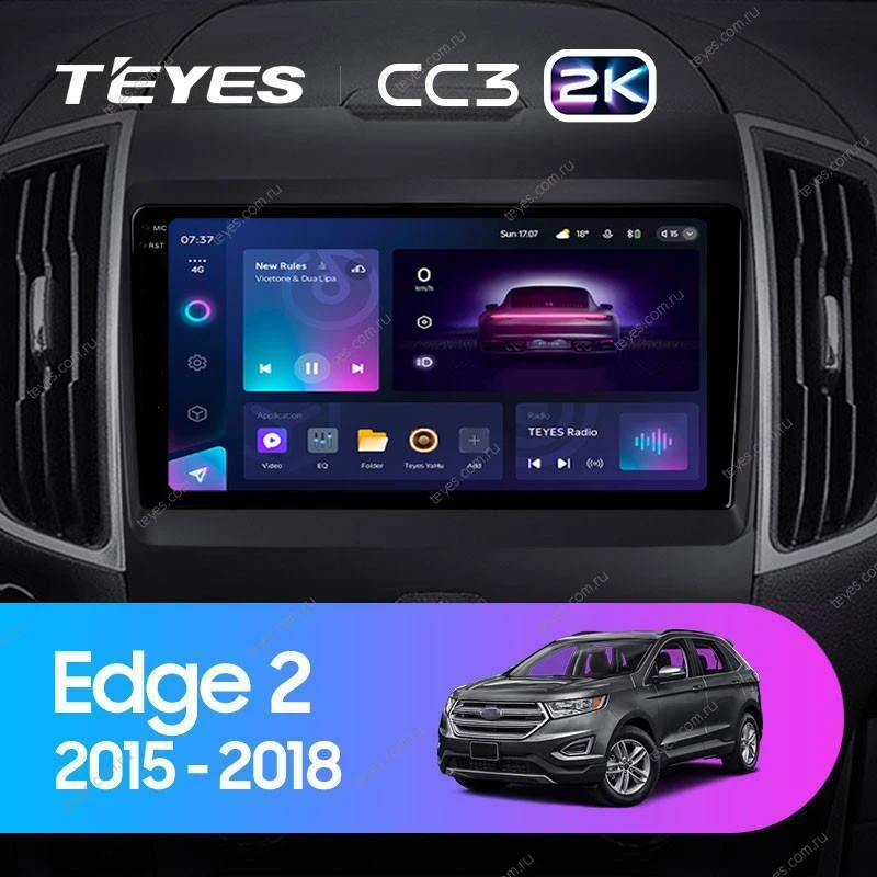 Штатная магнитола Teyes CC3 2K 360 6/128 Ford Edge 2 (2015-2018) F1