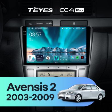 Штатная магнитола Teyes CC4 Pro 12/256 Toyota Avensis T250 (2003-2009)