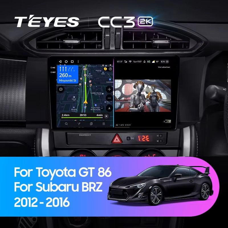 Штатная магнитола Teyes CC3 2K 4/32 Toyota GT 86 (2012-2016) Правый руль