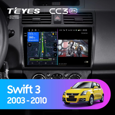 Штатная магнитола Teyes CC3 2K 4/32 Suzuki Swift 3 (2003-2010)
