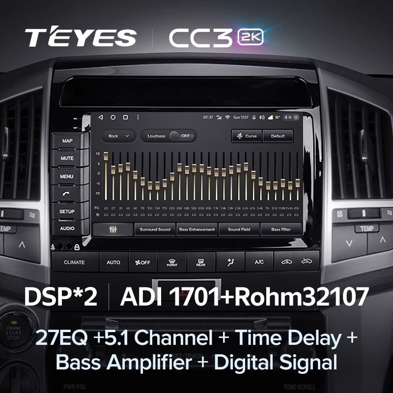 Штатная магнитола Teyes CC3 2K 4/64 Toyota Land Cruiser 11 200 (2007-2015) F2 Тип-B