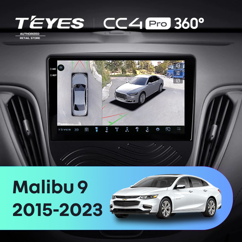 Штатная магнитола Teyes CC4 Pro 360 12/256 Chevrolet Malibu 9 (2015-2023) F2