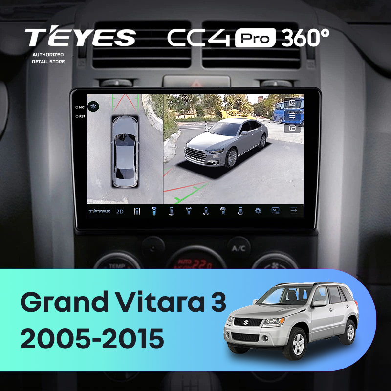 Штатная магнитола Teyes CC4 Pro 360 12/256 Suzuki Grand Vitara 3 (2005-2015)