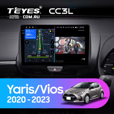 Штатная магнитола Teyes CC3L 4/64 Toyota Yaris (2020-2023) Правый руль