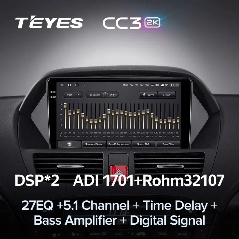 Штатная магнитола Teyes CC3 2K 360 6/128 Acura MDX YD2 (2006-2013)