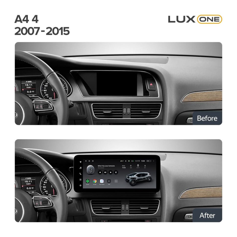 Переходная рамка Audi A4 4 B8 (2007-2015) Тип-A (12,3&quot;)