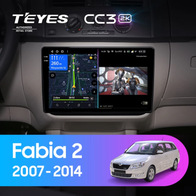 Штатная магнитола Teyes CC3 2K 4/64 Skoda Fabia 2 (2007-2014)