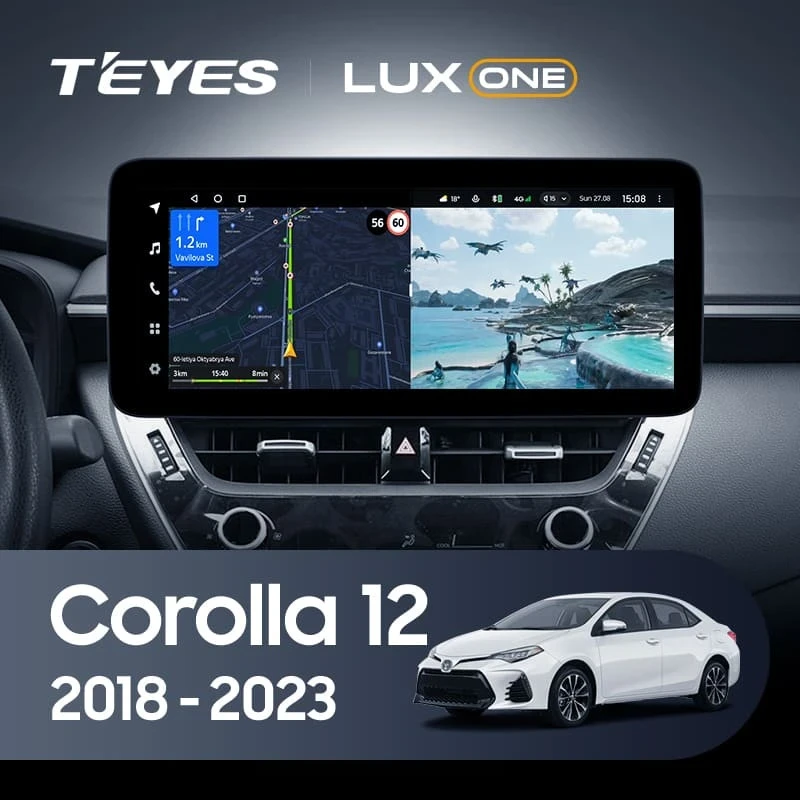 Штатная магнитола Teyes LUX ONE 360 6/128 Toyota Corolla 12 E210 XP210 (2018-2023) Тип-A