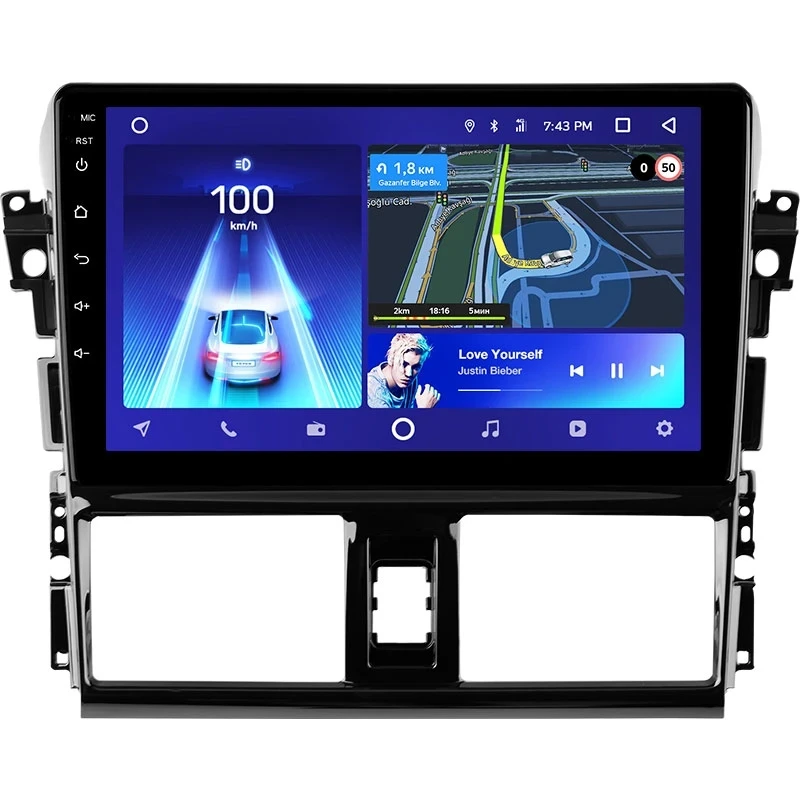 Переходная рамка Toyota Vios XP150 (2013-2020) (10")