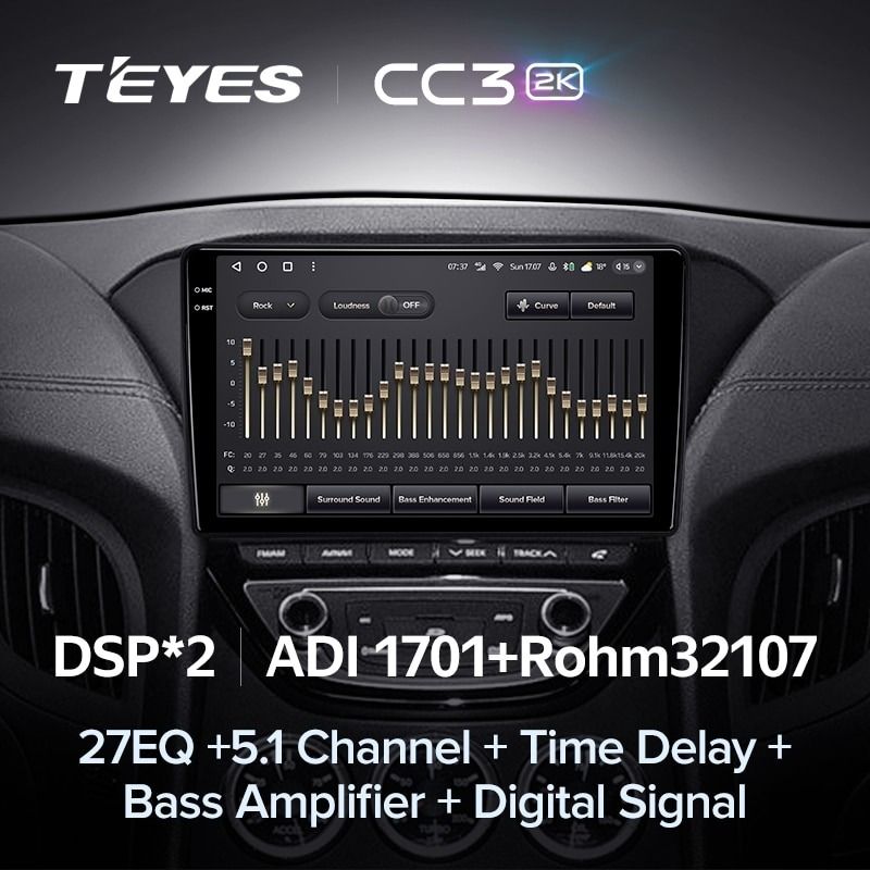 Штатная магнитола Teyes CC3 2K 4/64 Hyundai Rohens Coupe 2012+ F3