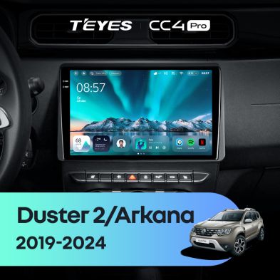 Штатная магнитола Teyes CC4 Pro 8/128 Renault Duster HM 2 (2020-2023) F1