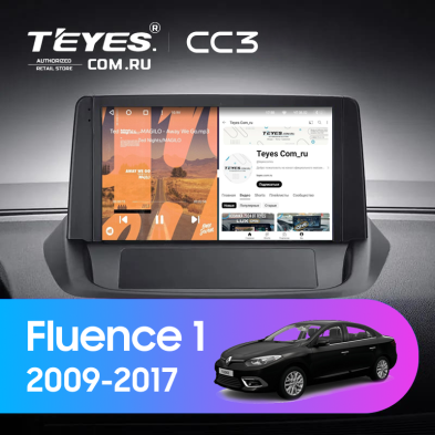 Штатная магнитола Teyes CC3 4/32 Renault Fluence 1 (2009-2017) (0din)