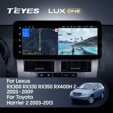Штатная магнитола Teyes LUX ONE 360 6/128 Lexus RX300 RX330 RX350 RX400H (2003-2009) Тип-B