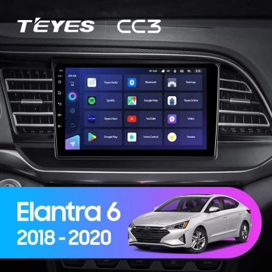 Штатная магнитола Teyes CC3 4/32 Hyundai Elantra 6 (2018-2020) Тип-B