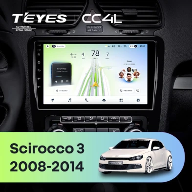 Штатная магнитола Teyes CC4L 6/64 Volkswagen Scirocco (2008-2014) F2
