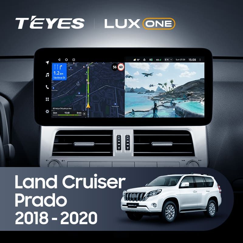 Штатная магнитола Teyes LUX ONE 4/32 Toyota Land Cruiser Prado 150 (2018-2020)