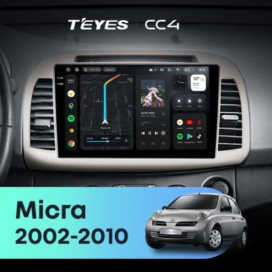 Штатная магнитола Teyes CC4 8/128 Nissan Micra K12 (2002-2010)
