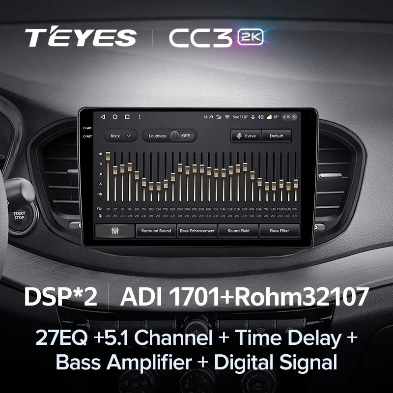 Штатная магнитола Teyes CC3 2K 4/32 Lada Vesta 2023+ F2 Тип-A